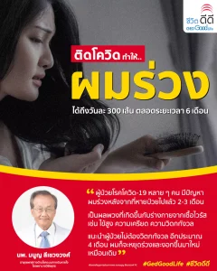 ติดโควิดทำให้ ผมร่วง ได้ถึงวันละ 300 เส้น นาน 6 เดือน!